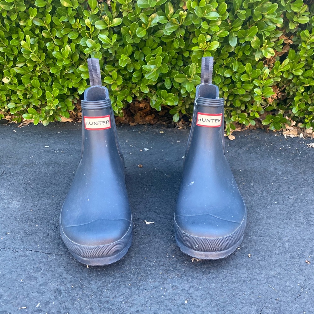 Navy Hunter rain boots